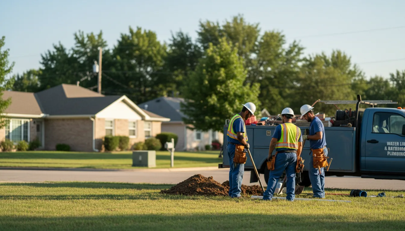 Residential water line and bathroom plumbing service in Middletown, NY
